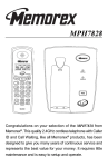 Memorex MPH7828 Cordless Telephone User Manual