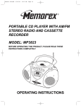 Memorex MP3823 CD Player User Manual