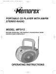 Memorex MP3112 Portable CD Player User Manual