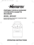 Memorex MKS2451 Karaoke Machine User Manual