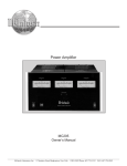McIntosh MC205 Stereo Amplifier User Manual