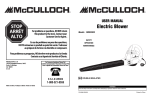 McCulloch MCB2203 Blower User Manual