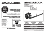 McCulloch MB290 Blower User Manual