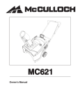 McCulloch 96188000300 Snow Blower User Manual