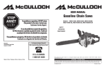 McCulloch 9096311037 Chainsaw User Manual