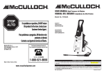 McCulloch 7096-H20A01 Pressure Washer User Manual