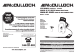 McCulloch 6096160G04 Pressure Washer User Manual