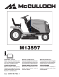 McCulloch 33 Chainsaw User Manual