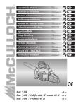 McCulloch 33 Chainsaw User Manual