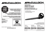 McCulloch 2203 Blower User Manual