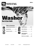 Maytag MAH-3 Washer User Manual