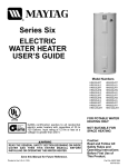 Maytag HR630SJLS Water Heater User Manual