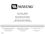 Maytag ELECTRIC DYER Washer/Dryer User Manual