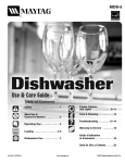 Maytag 6919559A Dishwasher User Manual