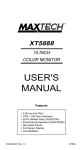 MaxTech XT5888 Computer Monitor User Manual