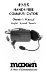 Maxon Telecom 49-sx Microphone User Manual