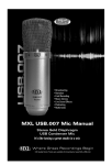 Marshall electronic MXL USB.007 Musical Instrument User Manual
