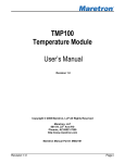 Maretron TP-EGT-1 Network Card User Manual