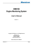Maretron EMS100 Automobile Parts User Manual