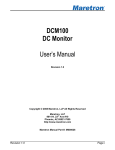 Maretron DCM100 Computer Monitor User Manual