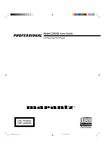 Marantz CDR500 CD Player User Manual