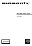 Marantz CD110 CD Player User Manual