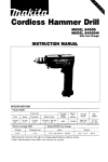 Makita 8400D Cordless Drill User Manual