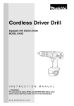 Makita 6343D Cordless Drill User Manual