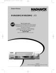 Magnavox MVR430MG VCR User Manual