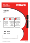 Magnavox 27ms3404/17 TV VCR Combo User Manual