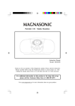 Magnasonic MCD306 CD Player User Manual