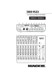 Mackie 1202-VLZ3 Musical Instrument User Manual