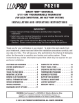 Lux Products P621U Thermostat User Manual