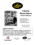 Lopi Liberty Wood Stove Stove User Manual