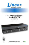 Linear HDMI-SW-2X4M Switch User Manual