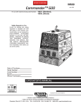 Lincoln Electric 500 Welder User Manual