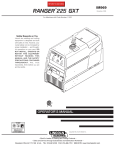 Lincoln Electric 225 GXT Welder User Manual