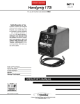 Lincoln Electric 170I Welder User Manual