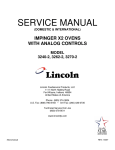 Lincoln 3262-2 Convection Oven User Manual