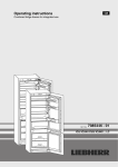 Liebherr 7085446-01 Refrigerator User Manual