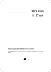 LG Electronics M197WA Computer Monitor User Manual