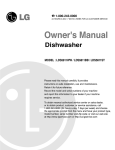 LG Electronics LDS5811BB Dishwasher User Manual