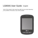 LG Electronics 800G Cell Phone User Manual