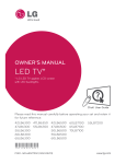 LG Electronics 55LB7200 Flat Panel Television User Manual