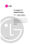 LG Electronics 50PX1DH Flat Panel Television User Manual
