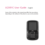 LG Electronics 501C Cell Phone User Manual