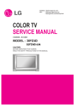 LG Electronics 30FZ4D CRT Television User Manual