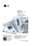 LG Electronics 0910-REV04 Flat Panel Television User Manual