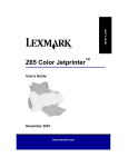Lexmark Z65 Printer User Manual