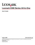 Lexmark 8300 Series Printer User Manual